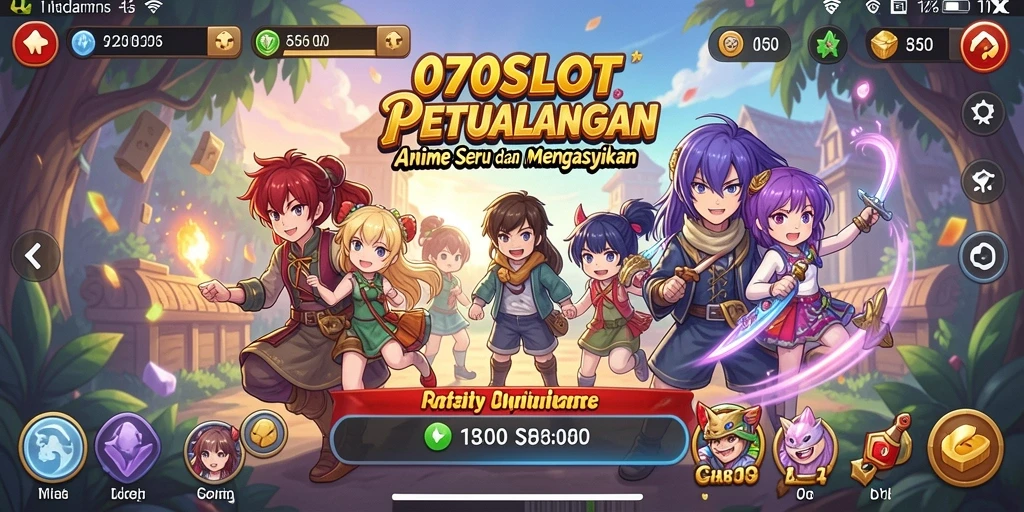 Tampilan gameplay menarik dari 070SLOT dengan karakter Anime.