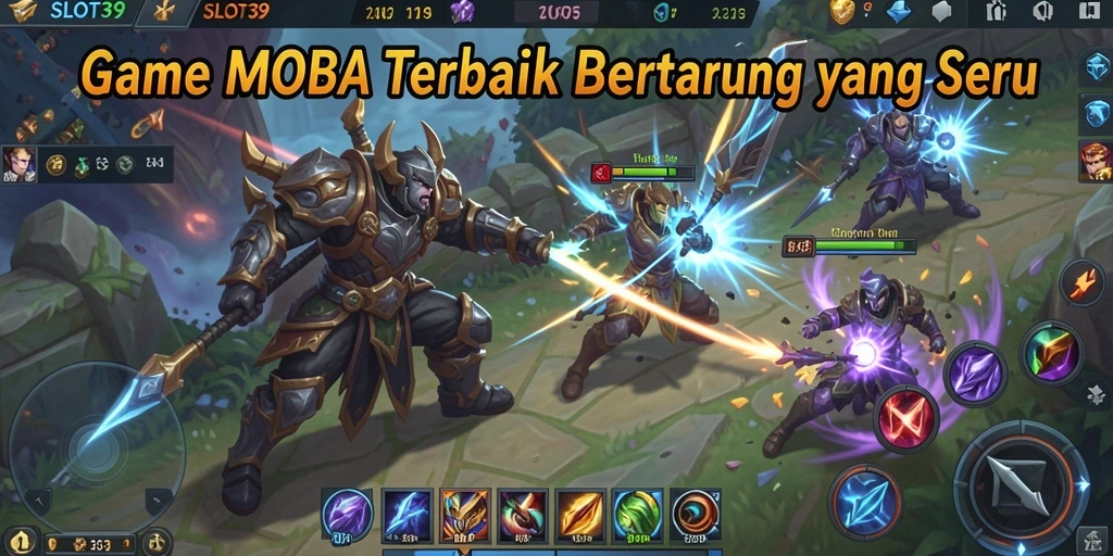 Tampilan gameplay seru dalam permainan MOBA SLOT39.